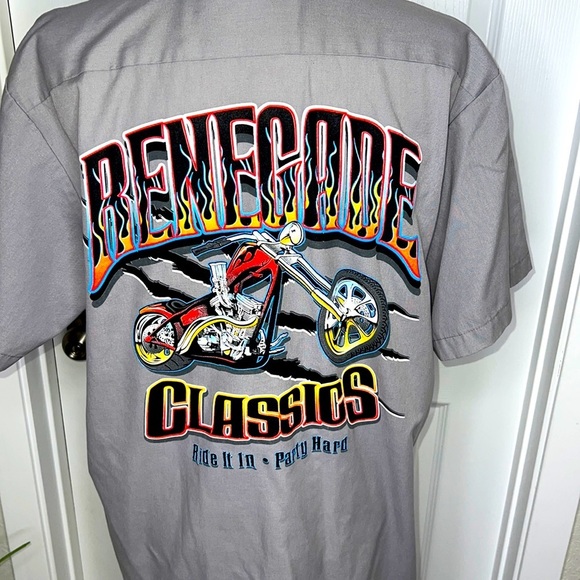 Dickies Renegade Classics Biker Shop Uniform Mechanic Motorcycle Shirt - Picture 1 of 6